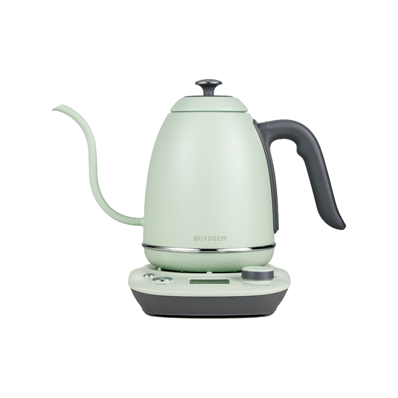 Електрическа кана Gooseneck BUYDEEM K821, 1000W, 0.8 л, Поддърждане на топло, NTC сензорна технология, LCD, Светлозелен