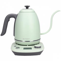 Електрическа кана Gooseneck BUYDEEM K821, 1000W, 0.8 л, Поддърждане на топло, NTC сензорна технология, LCD, Светлозелен