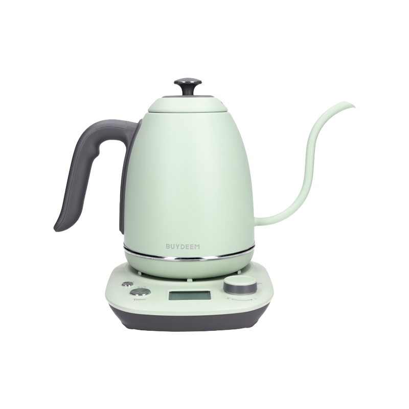 Електрическа кана Gooseneck BUYDEEM K821, 1000W, 0.8 л, Поддърждане на топло, NTC сензорна технология, LCD, Светлозелен