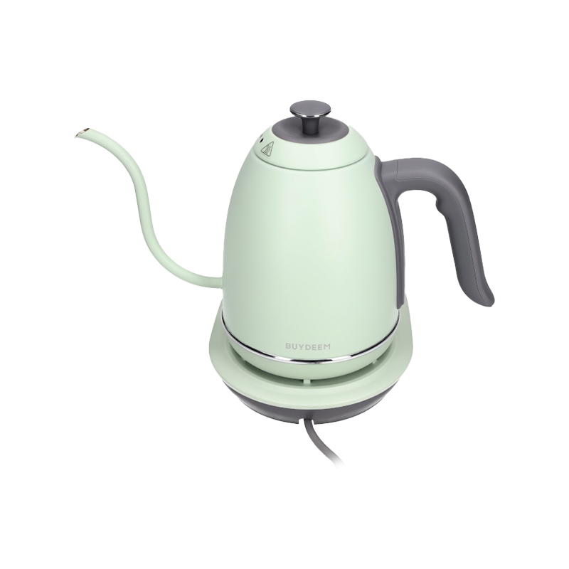 Електрическа кана Gooseneck BUYDEEM K821, 1000W, 0.8 л, Поддърждане на топло, NTC сензорна технология, LCD, Светлозелен