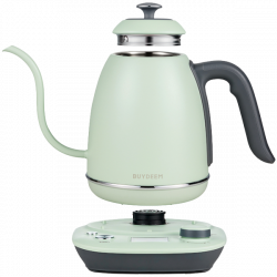 Електрическа кана Gooseneck BUYDEEM K821, 1000W, 0.8 л, Поддърждане на топло, NTC сензорна технология, LCD, Светлозелен