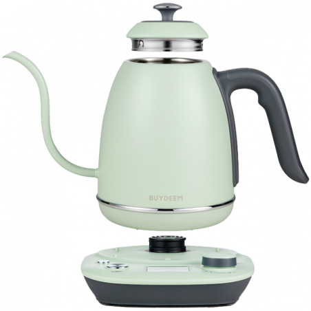 Електрическа кана Gooseneck BUYDEEM K821, 1000W, 0.8 л, Поддърждане на топло, NTC сензорна технология, LCD, Светлозелен
