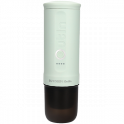 Преносима еспресо машина BUYDEEM Nano OTEM-01, 7500 mAh, 20 bar, 50 ml, 12/24V, USB и Type-C зареждане, Мляно+капсули, Зелен