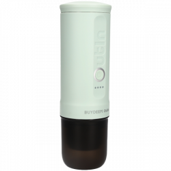 Преносима еспресо машина BUYDEEM Nano OTEM-01, 7500 mAh, 20 bar, 50 ml, 12/24V, USB и Type-C зареждане, Мляно+капсули, Зелен