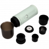 Преносима еспресо машина BUYDEEM Nano OTEM-01, 7500 mAh, 20 bar, 50 ml, 12/24V, USB и Type-C зареждане, Мляно+капсули, Зелен