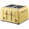 Тостер за хляб BUYDEEM DT640E, 1800W, 4 слота, 7 автоматични програми, 7 степени на препичане, LED индикатори, Тави за трохички, Високо изскачане, Жълт