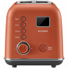 Тостер за хляб BUYDEEM DT730E, 900W, 2 слота, 9 автоматични програми, 9 степени на препичане, Иноксов корпус, LCD дисплей, LED индикатори, Самоцентриране, Таймер, Оранжев
