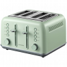 Тостер за хляб BUYDEEM DT640E, 1800W, 4 слота, 7 автоматични програми, 7 степени на препичане, LED индикатори, Тави за трохички, Високо изскачане, Зелен