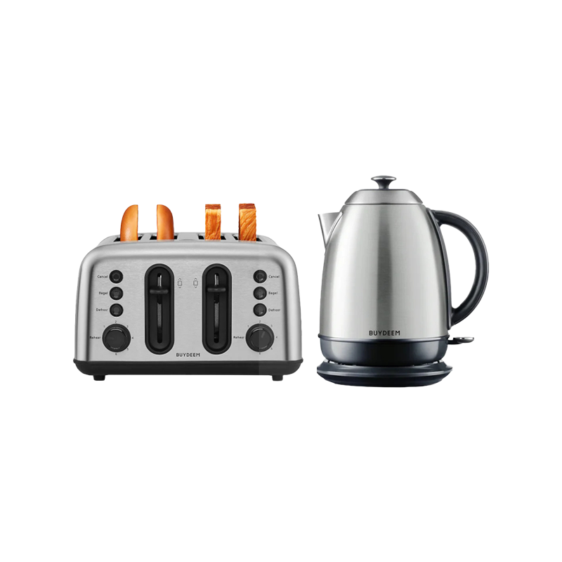 Електрическа кана BUYDEEM K640, 2400W, 1.7 л, Защита от кипене на сухо, Без BPA, LED, Инокс