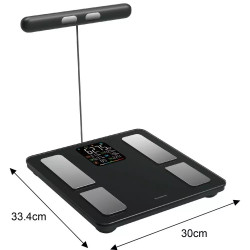 Кантар - анализатор Klausberg KB 7856, До 180 кг, Bluetooth, Android/iOS, LCD дисплей, 14 телесни стойности, Черен