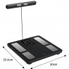 Кантар - анализатор Klausberg KB 7856, До 180 кг, Bluetooth, Android/iOS, LCD дисплей, 14 телесни стойности, Черен