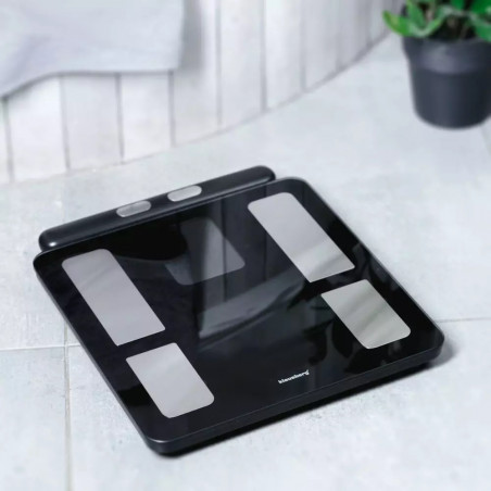Кантар - анализатор Klausberg KB 7856, До 180 кг, Bluetooth, Android/iOS, LCD дисплей, 14 телесни стойности, Черен