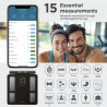 Кантар - анализатор Klausberg KB 7856, До 180 кг, Bluetooth, Android/iOS, LCD дисплей, 14 телесни стойности, Черен