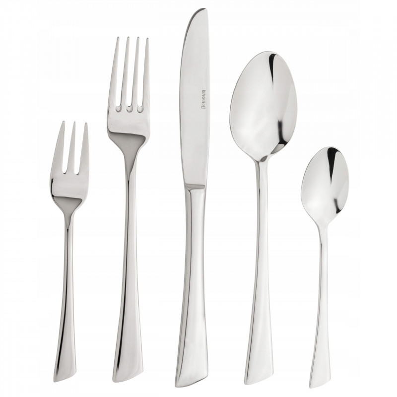 Комплект прибори за хранене Kinghoff KH 3520, 72 части, За 12 човека, Куфар, Неръждаема стомана, Сребрист