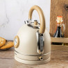 Електрическа кана с термометър Klausberg KB 7906, 2200W, 1.8 л, Индикатор за нивото на водата, Защита от прегряване, Крема