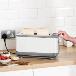 Тостер 3в1 Ninja ST200EUWH, 2400W, Грил, Преса за панини, 7 програми, Температурен контрол, Размразяване, Претопляне, Бял