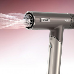 Сешоар 4в1 Shark SpeedStyle Pro FLEX HD542EU, 1750W, 4 темп. настройки, 3 скорости, Студен въздух, Йонизация, Защита на скалпа, Мока сребрист