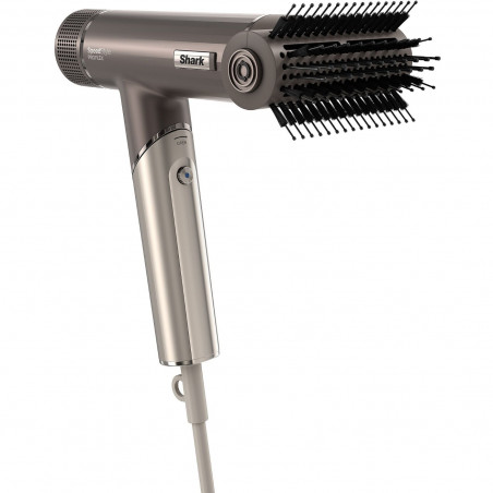 Сешоар 4в1 Shark SpeedStyle Pro FLEX HD542EU, 1750W, 4 темп. настройки, 3 скорости, Студен въздух, Йонизация, Защита на скалпа, Мока сребрист