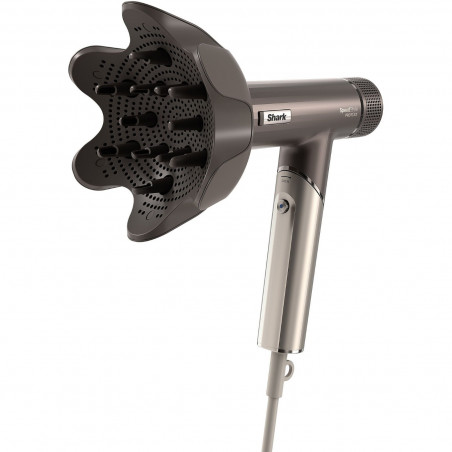 Сешоар 4в1 Shark SpeedStyle Pro FLEX HD542EU, 1750W, 4 темп. настройки, 3 скорости, Студен въздух, Йонизация, Защита на скалпа, Мока сребрист