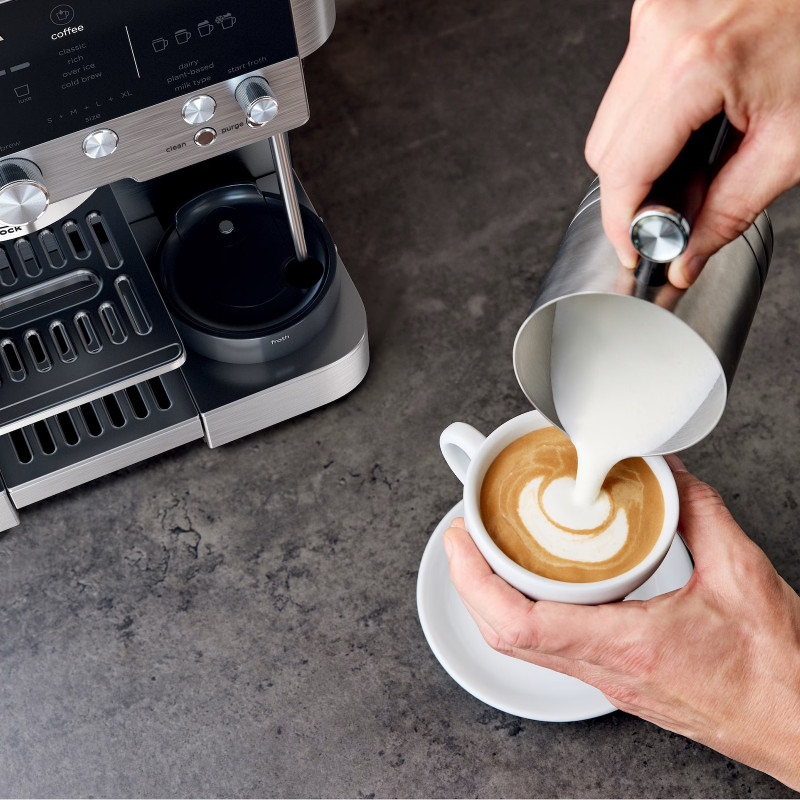Кафеавтомат 3в1 Ninja Luxe Café Premier ES601EU, 1650W, 15 bar, 2 л, Barista Assist, Режим гореща вода, 4 режима, 3 темп. настройки, Инокс/черен