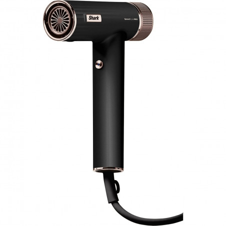 Сешоар Shark SpeedStyle Pro HD752EU, 1750W, 3 скорости, 4 темп. настройки, Автоматично настройване на темп и въздушен поток, Йонизация, Cool Shot, 5 приставки, Черен