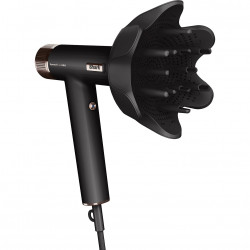 Сешоар Shark SpeedStyle Pro HD752EU, 1750W, 3 скорости, 4 темп. настройки, Автоматично настройване на темп и въздушен поток, Йонизация, Cool Shot, 5 приставки, Черен
