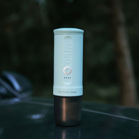 Преносима еспресо машина BUYDEEM Outin Nano OTEM-01, 7500 mAh, 20 bar, 50 ml, 12/24V, USB и Type-C зареждане, Мляно+капсули, Зелен