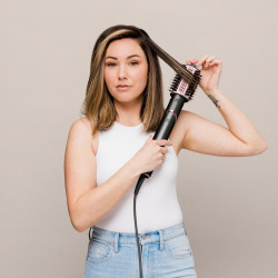 Маша за коса и сешоар 5в1 Shark FlexStyle HD440EU, 1400W, 3 скорости, 4 темп. настройки, Coanda, Топлинна защита, Cool Shot, Черен/розово злато