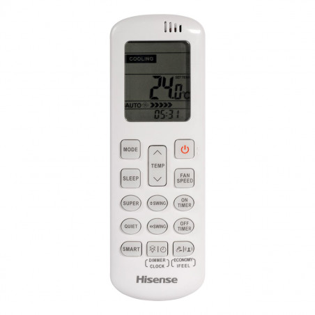 Инверторен климатик Hisense Energy SE KA35XR0E, 12000 BTU, 24 м2, А+++/А++, Wi-Fi, Гласово управление, Бял