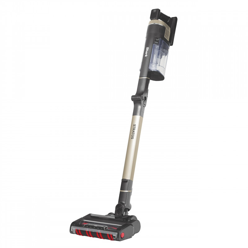 Вертикална прахосмукачка Shark Stratos True Pet Flexology IZ400EUT, 309W, 0.7L, Автономия 60 мин, Clean Sense IQ, Pet Pro, LED, Powerfins, Тъмносив/шампанско