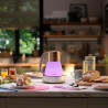 Електрическа кана Russell Hobbs Calm Kettle 27450-70, 2400W, 1.7 л, 40-100°C, Quiet Boil, Сензорни бутони, Звукови сигнали, 6 променящи се цветове, Защити, Без BPA и PFAS, Бял/златист