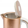 Електрическа кана Russell Hobbs Calm Kettle 27450-70, 2400W, 1.7 л, 40-100°C, Quiet Boil, Сензорни бутони, Звукови сигнали, 6 променящи се цветове, Защити, Без BPA и PFAS, Бял/златист