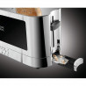Тостер за хляб Russell Hobbs Elegance 23380-56, 1420W, 2 филии, 6 степени, LED индикация, Lift & Look, Инокс/черен