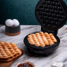 Гофретник бъбъл Rosberg R51442H, 1000W, Bubble гофрета, Незалепващ, Черен