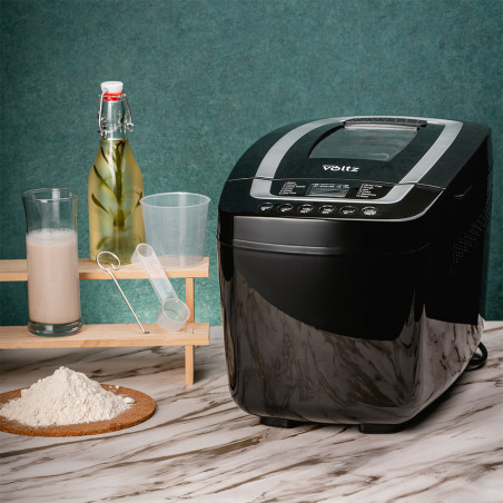 Хлебопекарна Oliver Voltz OV51446B, 800W, 12 програми, LCD дисплей, Таймер, Черен