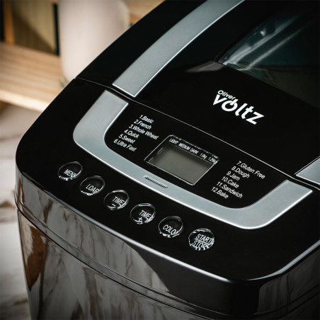 Хлебопекарна Oliver Voltz OV51446B, 800W, 12 програми, LCD дисплей, Таймер, Черен