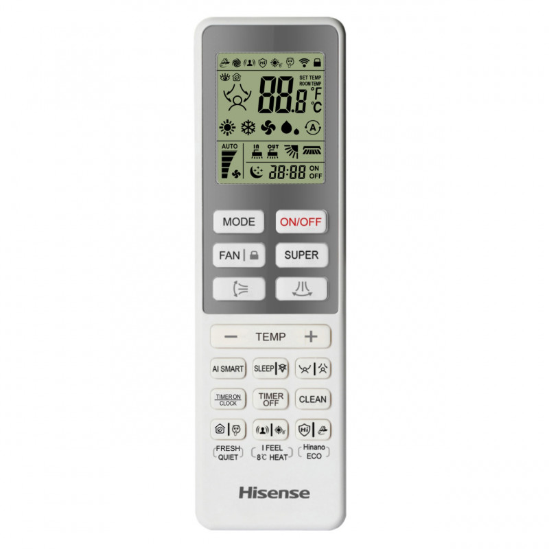 Инверторен климатик Hisense Energy Pro + QG35XV0E, 12000 BTU, 24 м2, А+++/А+++, Wi-Fi, Гласово управление, 4в1 филтър, Бял