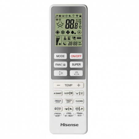 Инверторен климатик Hisense Energy Pro + QG35XV0E, 12000 BTU, 24 м2, А+++/А+++, Wi-Fi, Гласово управление, 4в1 филтър, Бял