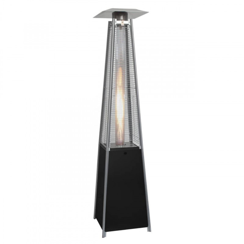 Газова печка за отопление тип пирамида ELITE ODRGH-1303GR, 13 kW, 35 м2, Пиезо запалване, Защита при накланяне, Колелца, Черен/сив