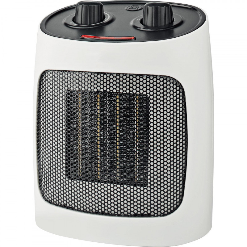 Керамична печка за отопление ELITE ECH-1373, 2000W, До 20 м2, 2 режима, Светлинен индикатор, Защита срещу преобръщане, Бял/черен