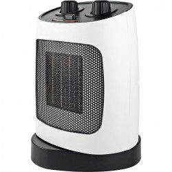 Керамична печка за отопление ELITE ECH-1374, 2000W, До 20 м2, 2 степени, Осцилация, Светлинен индикатор, Защита срещу преобръщане, Бял/черен