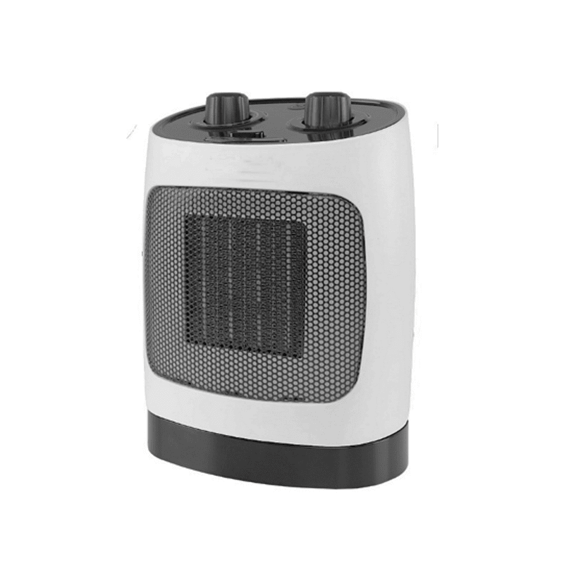 Керамична печка за отопление ELITE ECH-1374, 2000W, До 20 м2, 2 степени, Осцилация, Светлинен индикатор, Защита срещу преобръщане, Бял/черен