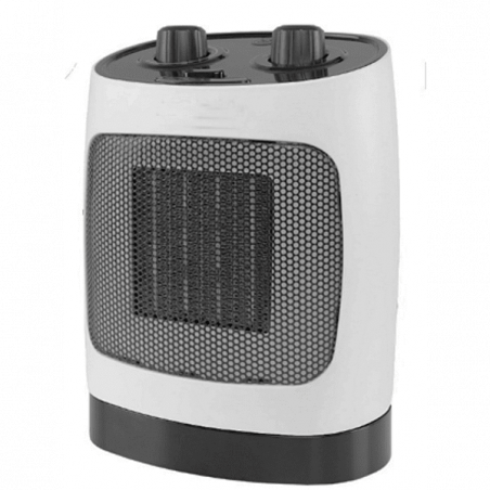 Керамична печка за отопление ELITE ECH-1374, 2000W, До 20 м2, 2 степени, Осцилация, Светлинен индикатор, Защита срещу преобръщане, Бял/черен