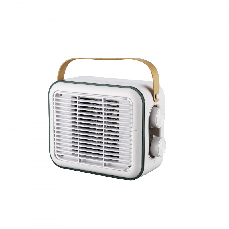 Вентилаторна печка ELITE EFHR-1383 Ретро, 1500W, До 15 м2, PTC нагревател, 3 степени, Защита при преобръщане, Бял/горчица