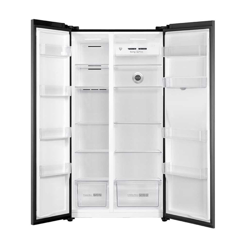 Хладилник Muhler NF776SBSIE, 631 л, Клас Е, No Frost, Вграден диспенсър за вода, R600a, Сив