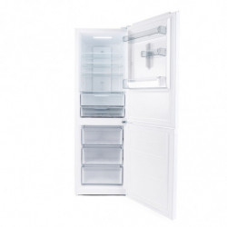 Хладилник с фризер Muhler NFC185WE, 323 л, Клас Е, No Frost, Реверсивна врата, Дисплей, R600a, Бял