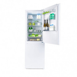 Хладилник с фризер Muhler NFC185WE, 323 л, Клас Е, No Frost, Реверсивна врата, Дисплей, R600a, Бял