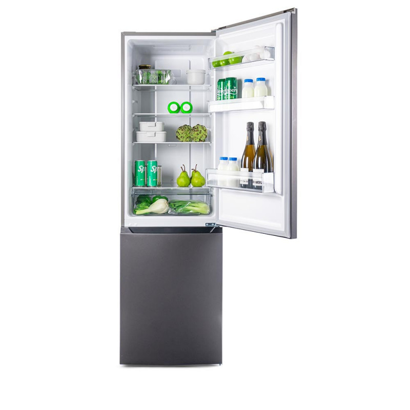 Хладилник Muhler NFC180IE, 252 л, Клас Е, No Frost, Реверсивна врата, R600a, Инокс