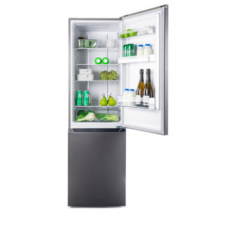 Хладилник Muhler NFC180IE, 252 л, Клас Е, No Frost, Реверсивна врата, R600a, Инокс