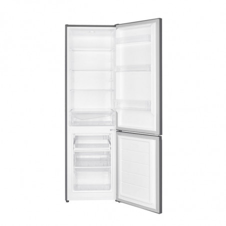 Хладилник с фризер Muhler SC180IE, 262 л, Клас Е, No Frost, Реверсивна врата, R600a, Инокс